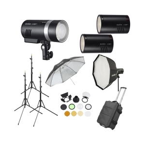 Kit Flashes Godox AD300Pro & AD100Pro -3 Flashes